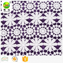 organic 100 cotton lace embroidered fabric for clothing